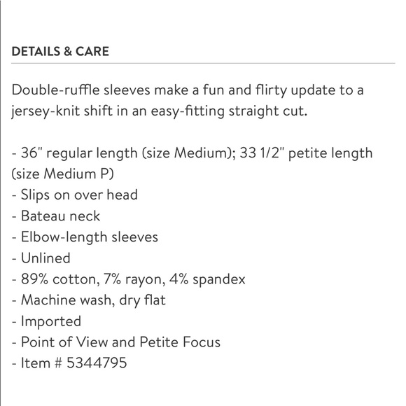 Halogen ruffle sleeve shift dress in black size L - Picture 7 of 7